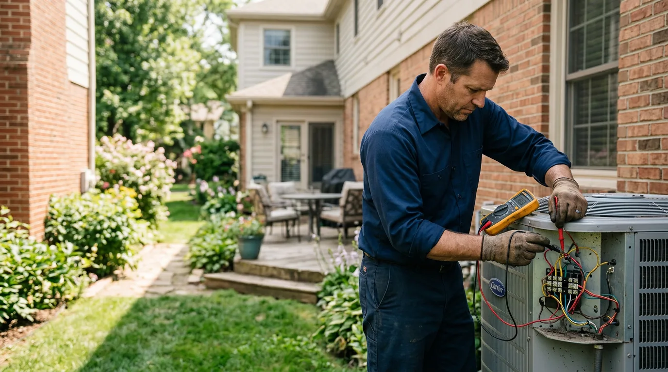 HVAC technician working near Saratoga Springs, NY